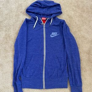 S Nike zip up hoodie. Dark Blue.